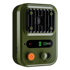 Black-Green Color Options -- 1Pc Ultrasonic Anti-Barking Device Rechargeable Auto Dog Bark Control Deterrent Box Training Device IPX4 Waterproof (Color: Green)