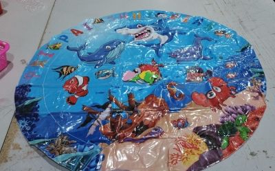 Summer Cooling Pet Water Bed Cushion Ice Pad Dog Sleeping Square Mat For Puppy Dogs Cats Pet Kennel Cool Cold (Option: Shark Pirate Ship 100cm-1PCS)